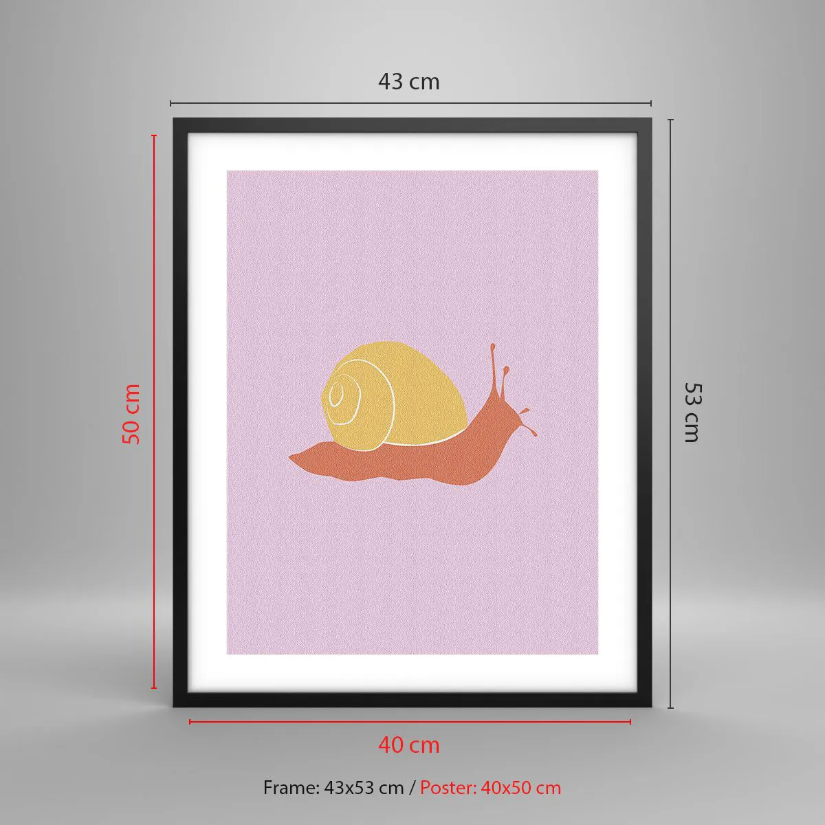 Plakat i sort ramme - Der er ingen hastværk - 40x50 cm