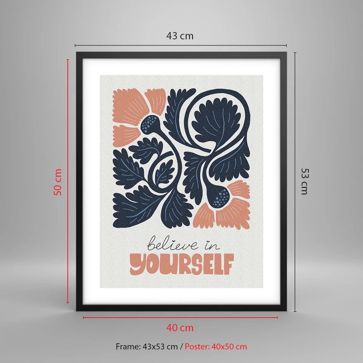 Poszter fehér keretben - Kivirágzol - 40x50 cm