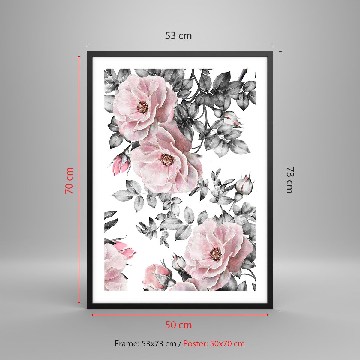 Poster in cornice nera 50x70 cm - Perdersi tra le rose - Arttor -  Decorazioni da parete moderne e originali, per il salotto e la camera da  letto