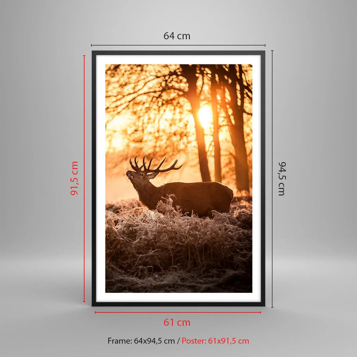 Poster in black frame - Hunter's Dream - 61x91 cm