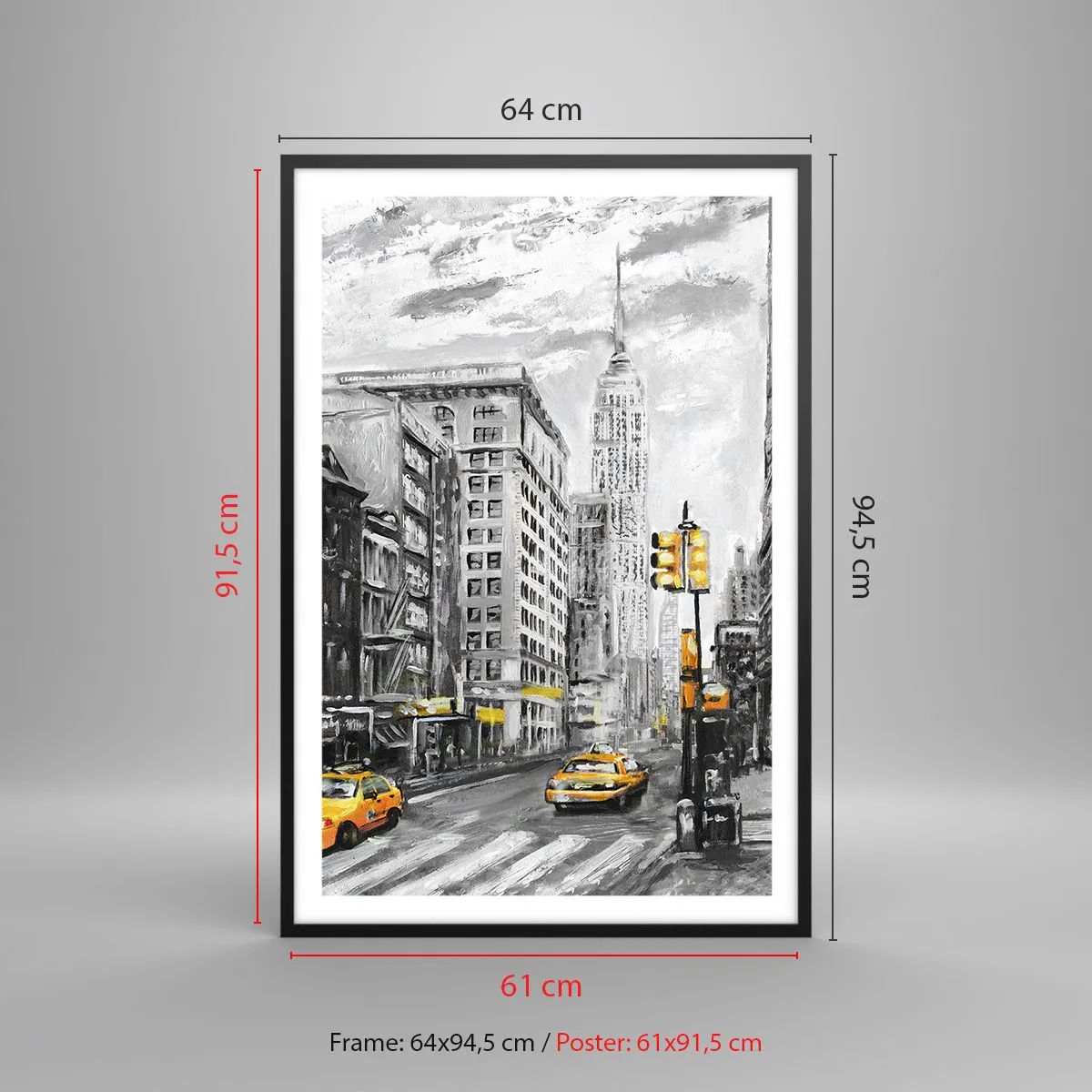 Poster in black frame - New York Tale - 61x91 cm