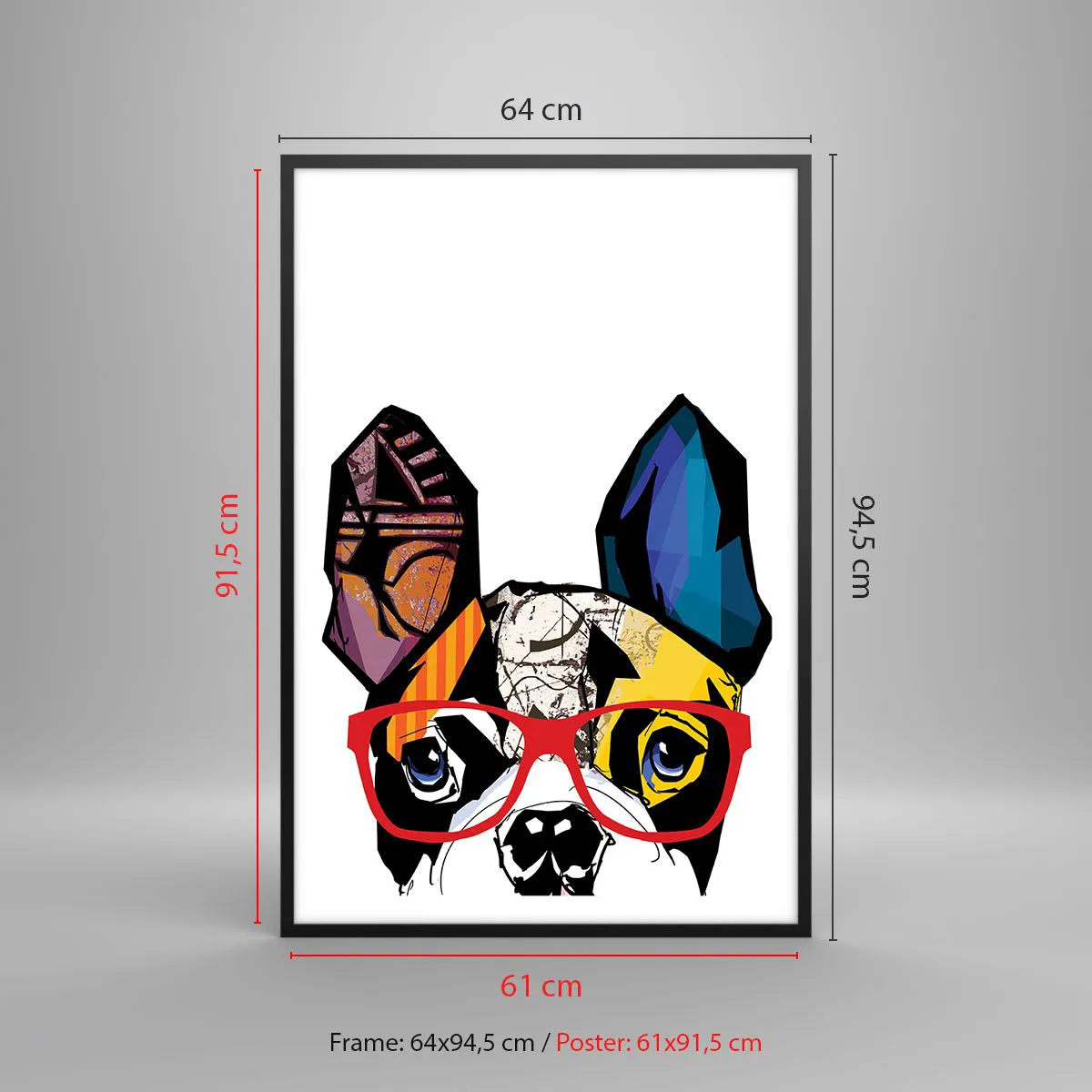 Plakat i sort ramme - Intellektuel - 61x91 cm