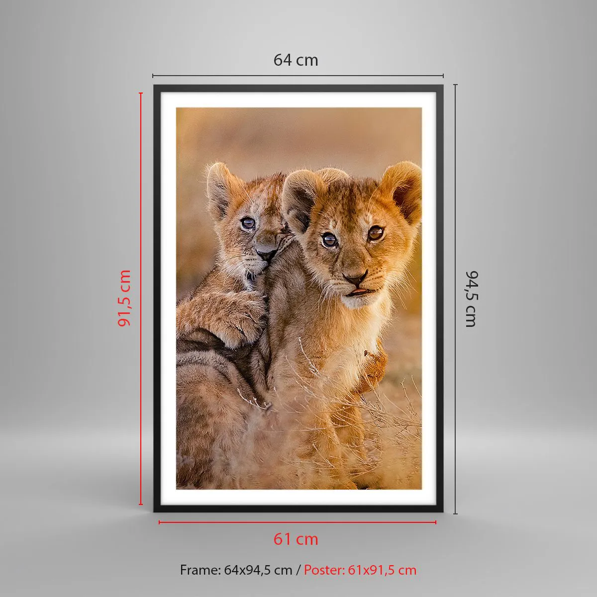 Plakat w czarnej ramie - Nie przeszkadzać! Bawimy się - 61x91 cm