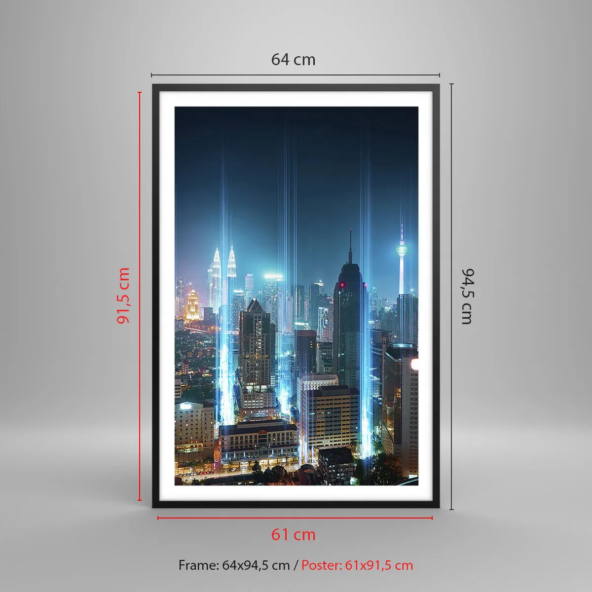 Plakát v černém rámu - Berlinským způsobem do nebe - 61x91 cm