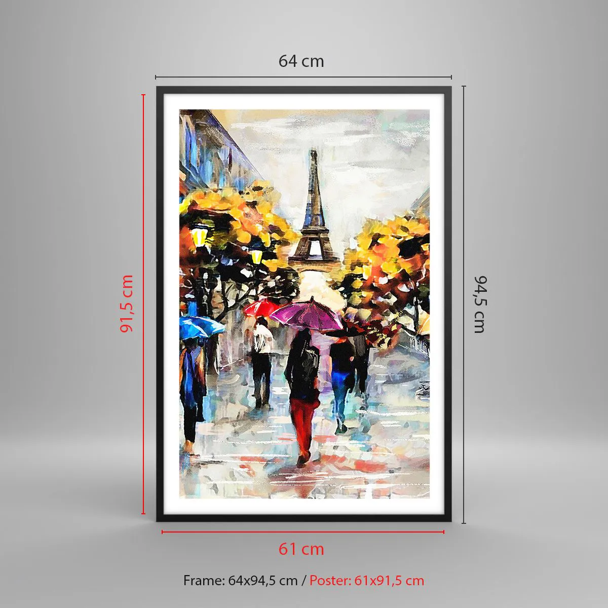 Affiche dans un cadre noir - Poster - Particulièrement beau en automne - 61x91 cm