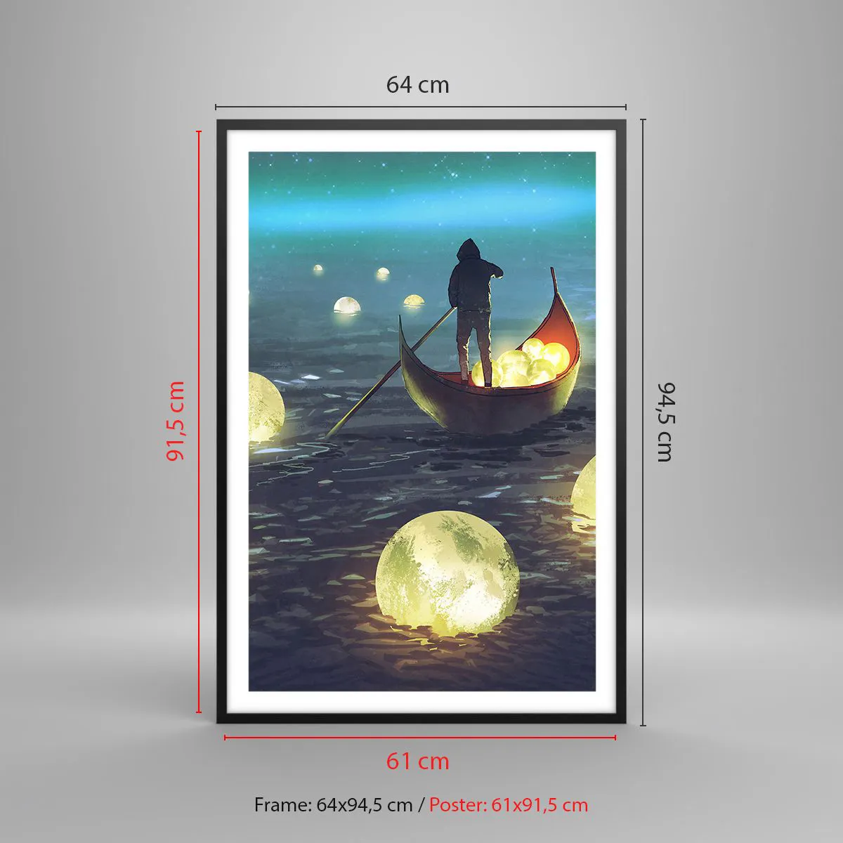 Pôster com moldura preta - Coisas com as quais os filósofos nunca sonharam - 61x91 cm