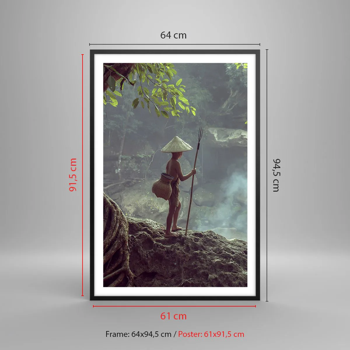 Poszter fehér keretben - Barátságban a természettel - 61x91 cm