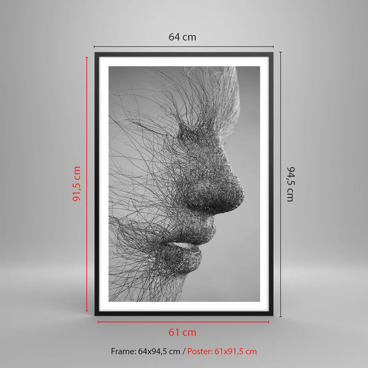 Affiche dans un cadre noir - Poster - L'esprit du vent - 61x91 cm