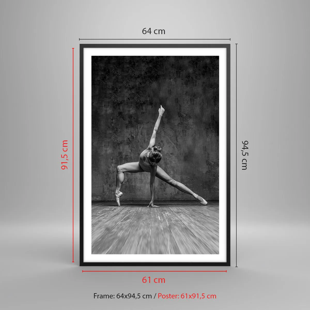 Affiche dans un cadre noir - Poster - Balance idéale - 61x91 cm