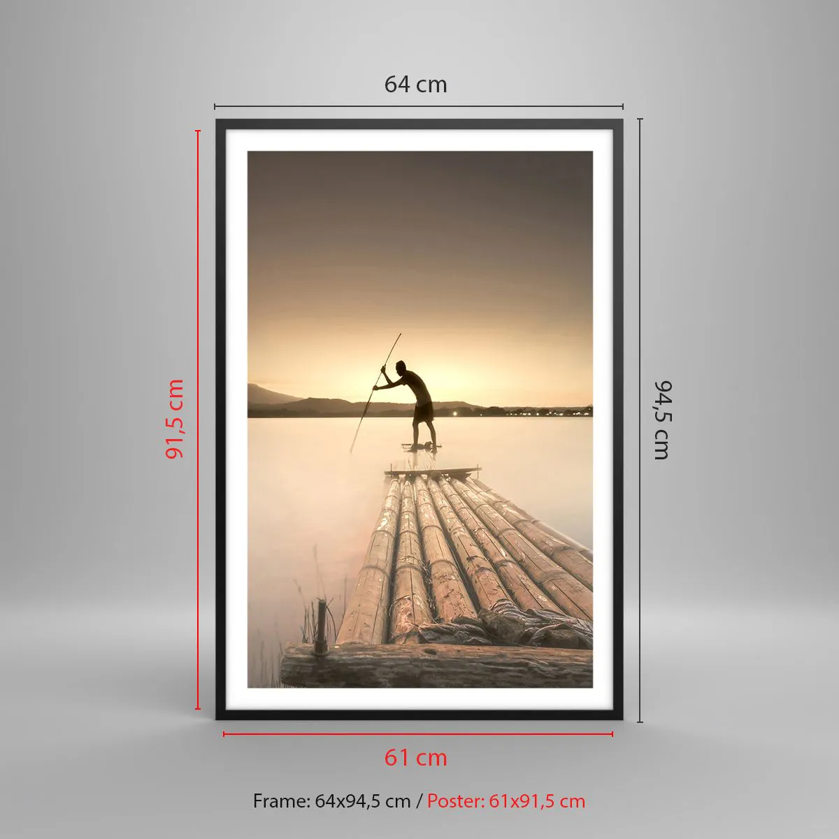 Plakat i sort ramme - Før du hviler - 61x91 cm