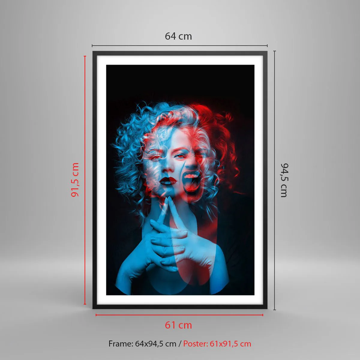 Affiche dans un cadre noir - Poster - Alter ego - 61x91 cm