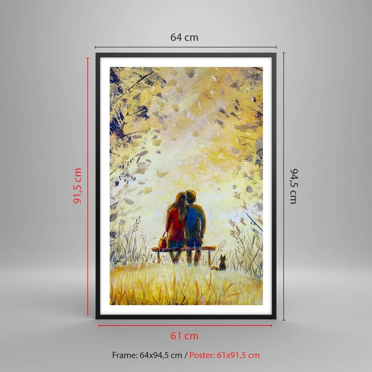 Plakat i sort ramme - Et magisk øjeblik - 61x91 cm