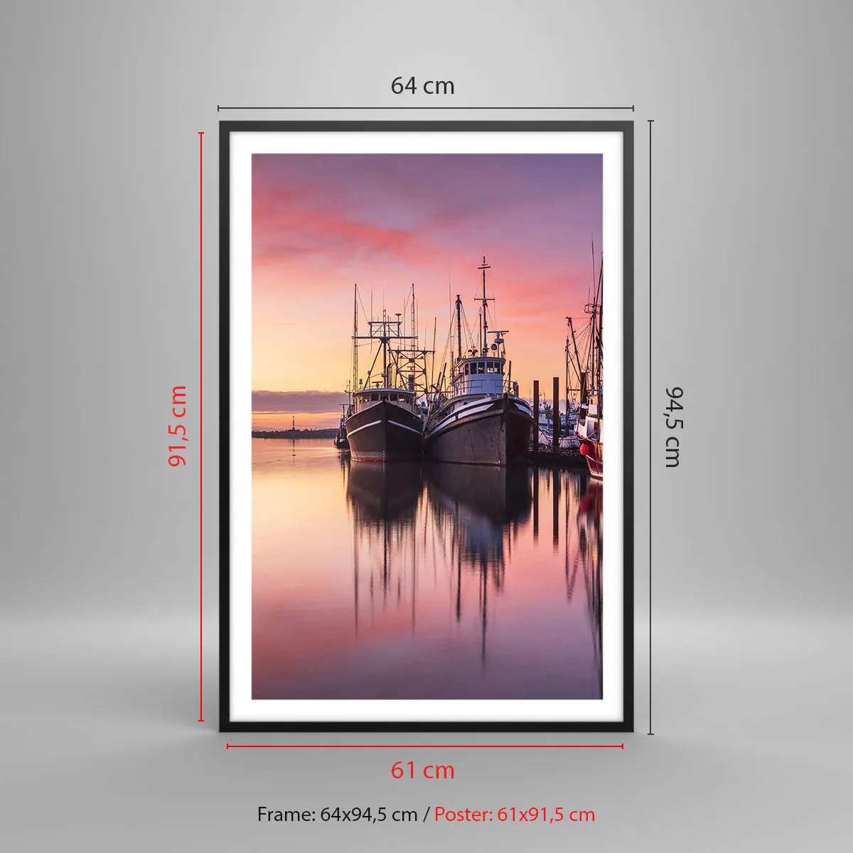 Plakat i sort ramme - Før den næste dag - 61x91 cm