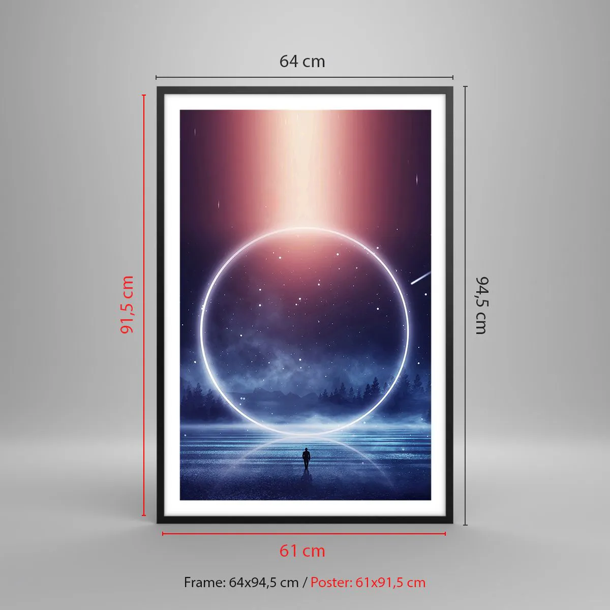 Affisch i svart ram - De finns redan här... - 61x91 cm