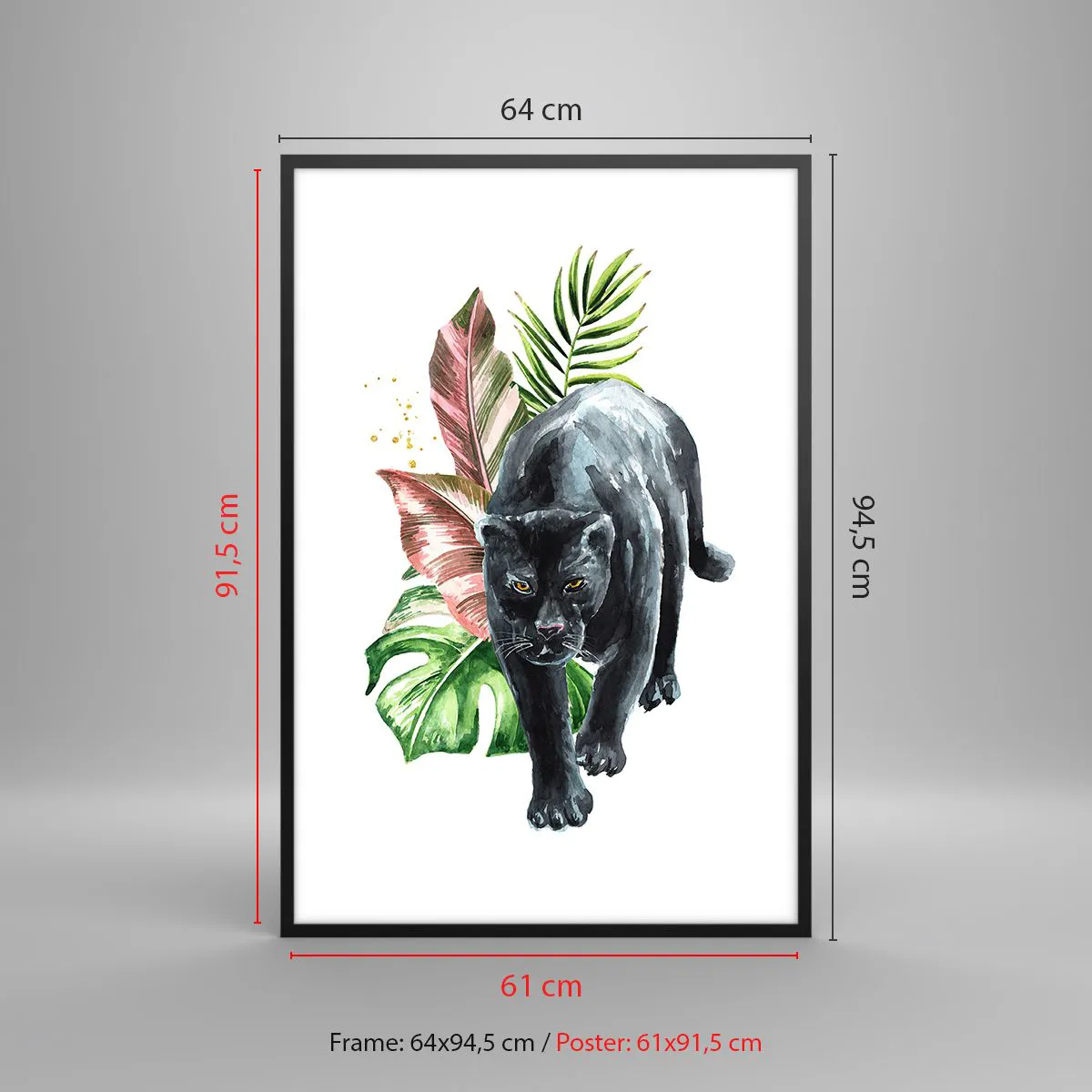 Poster in cornice nera - Cuore selvaggio - 61x91 cm