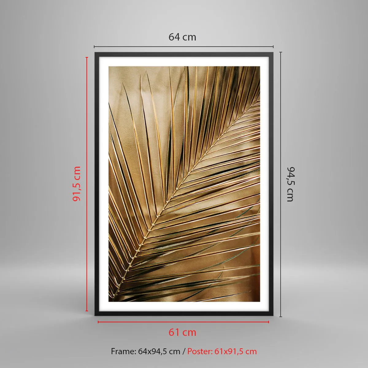 Poster in black frame - Natural Colonnade - 61x91 cm