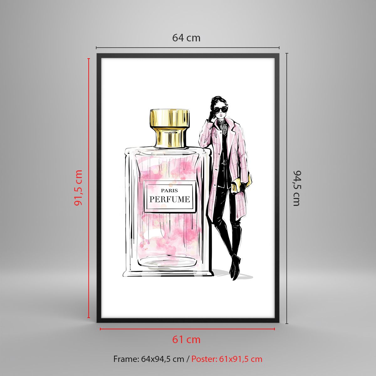 Wandbilder 61x91cm Poster Parfüm Frau Eleganz Wandposter Bilder