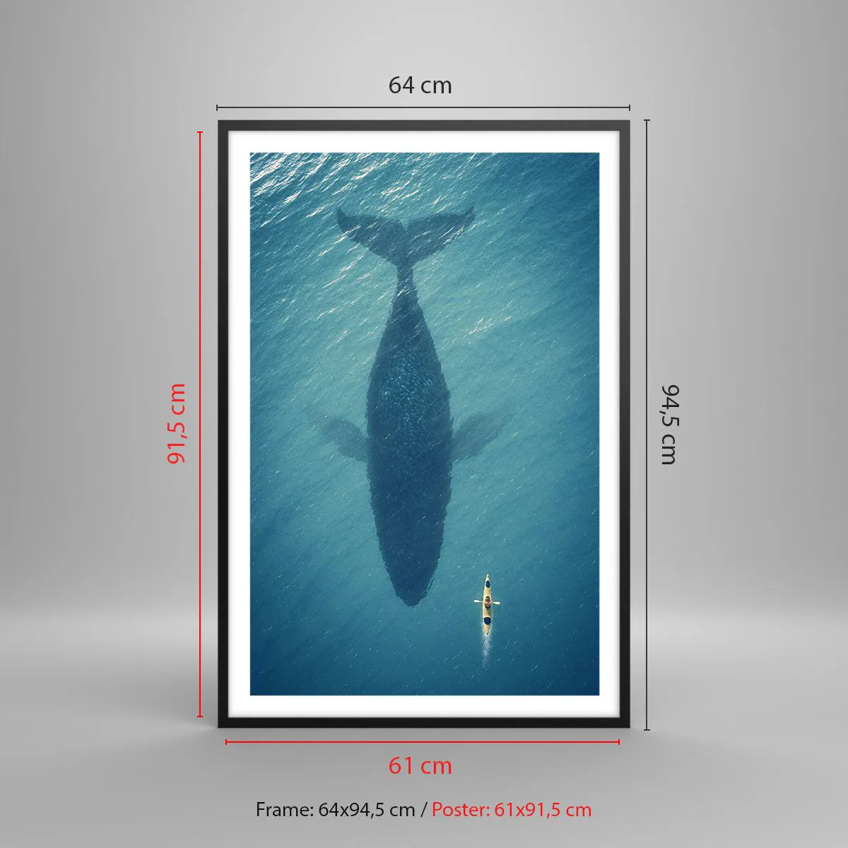 Poszter fehér keretben - Találkozás az óceánon - 61x91 cm