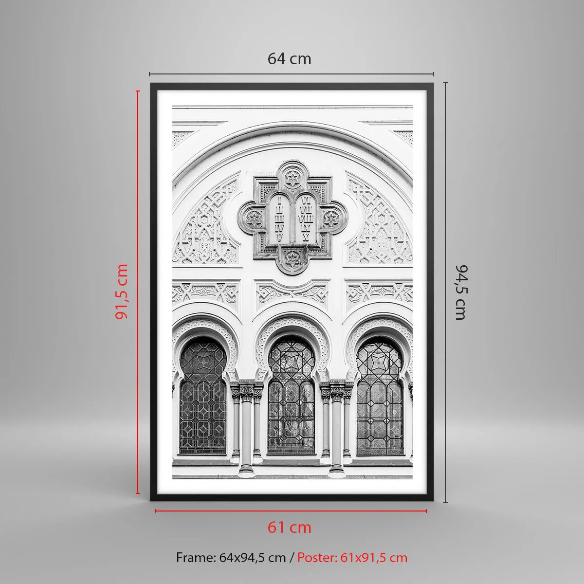 Affiche dans un cadre noir - Poster - À la frontière des cultures - 61x91 cm