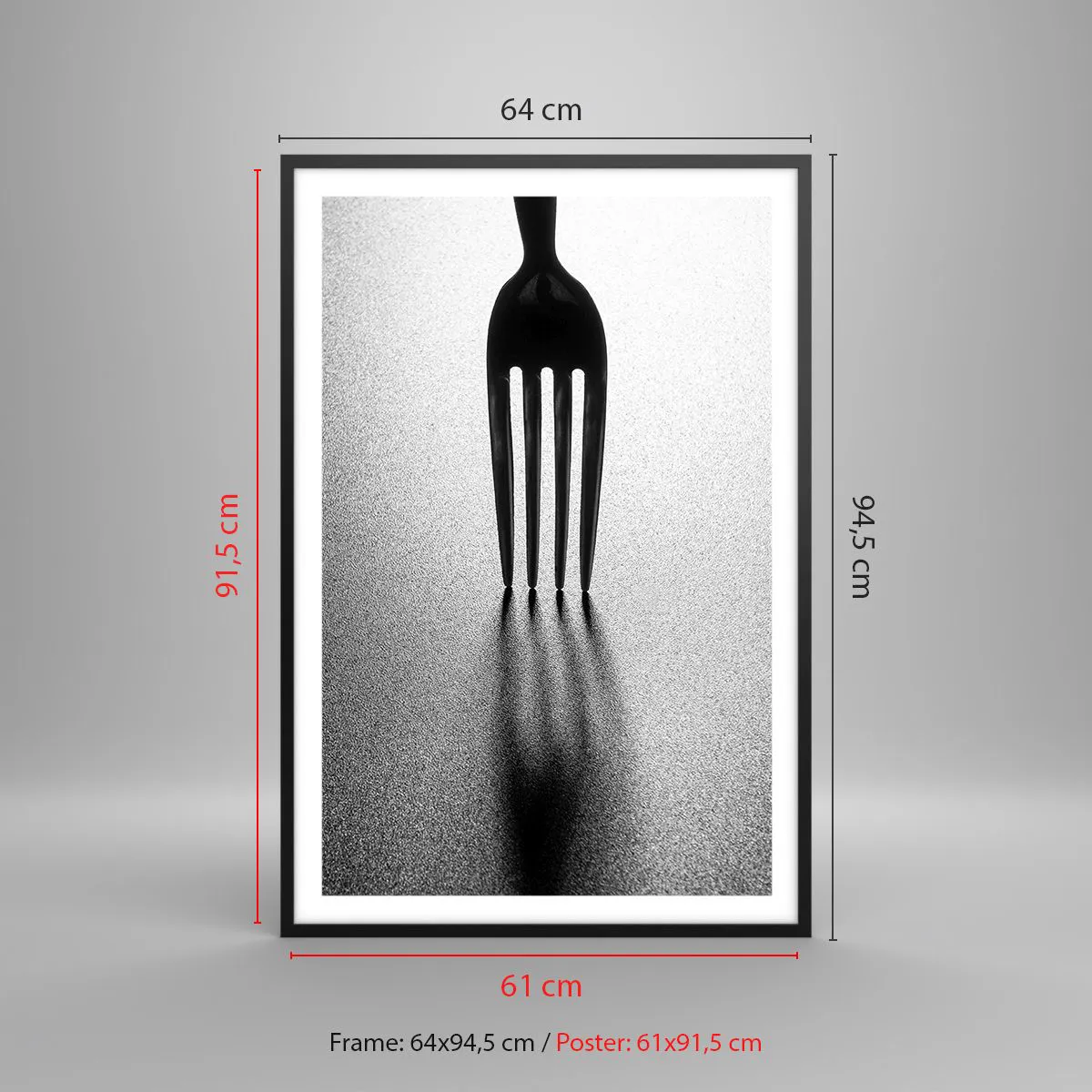 Poster in einem schwarzem Rahmen - Licht und Schatten - 61x91 cm