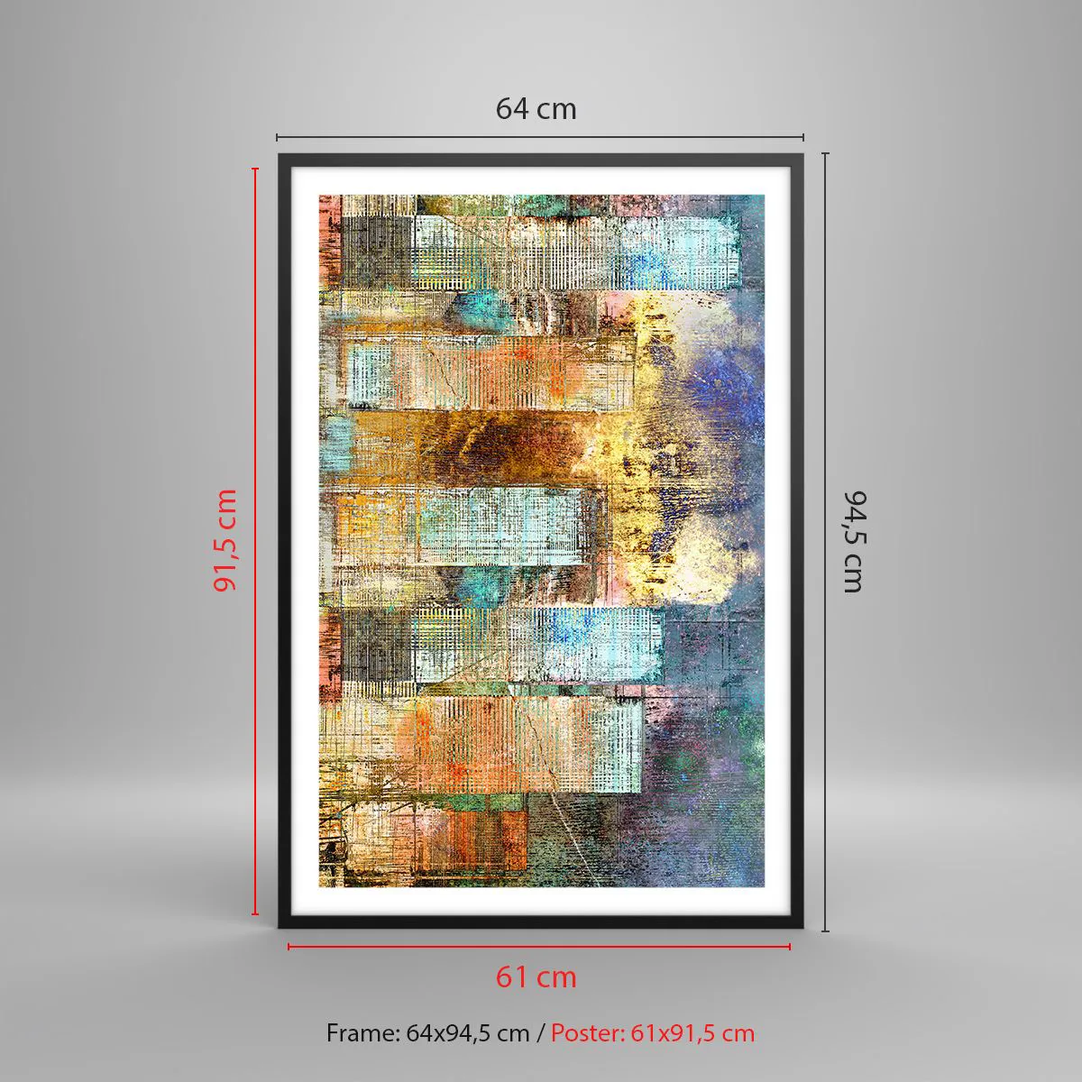 Affiche dans un cadre noir - Poster - Une métropole ensoleillée - 61x91 cm