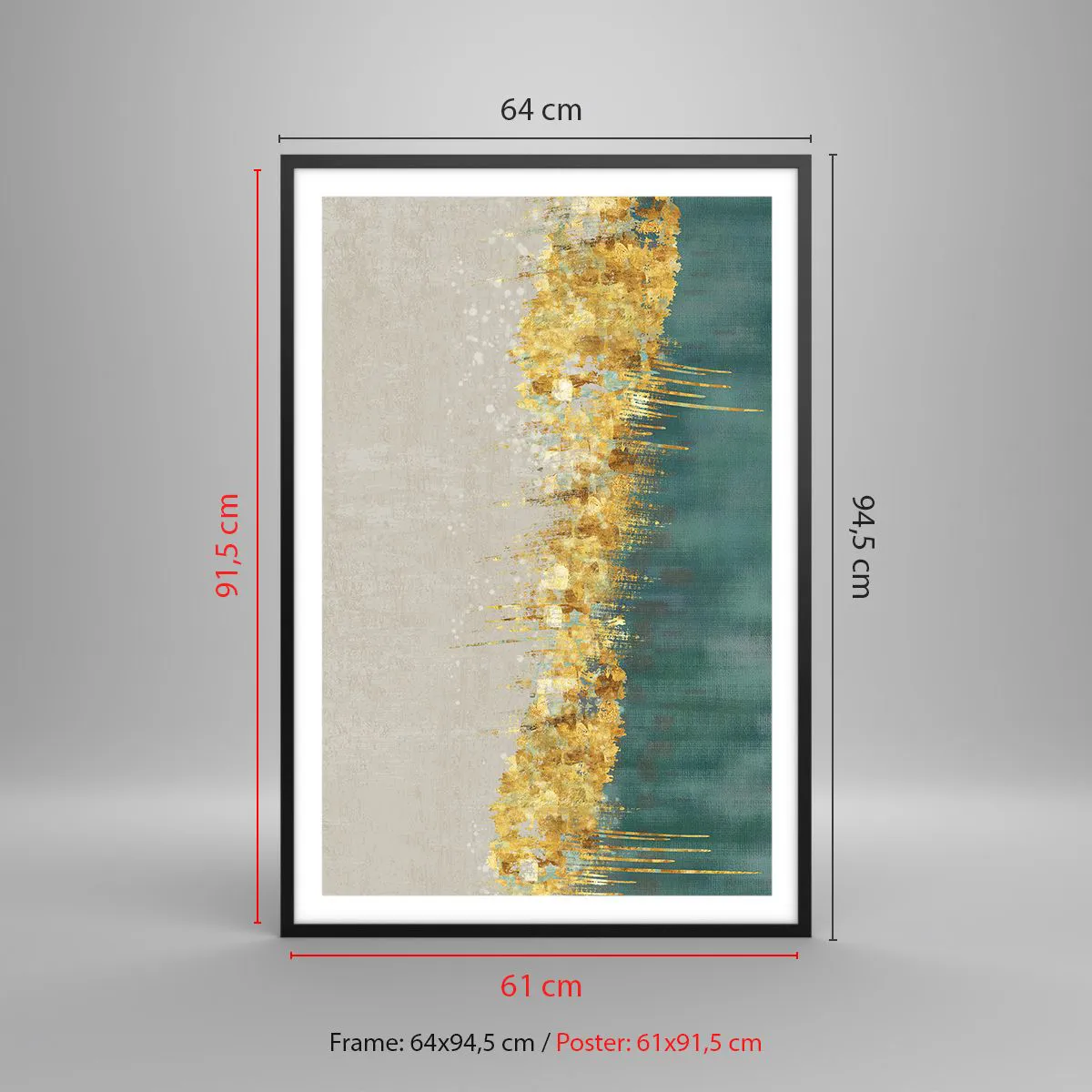 Poszter fehér keretben - Az aranyhatár - 61x91 cm