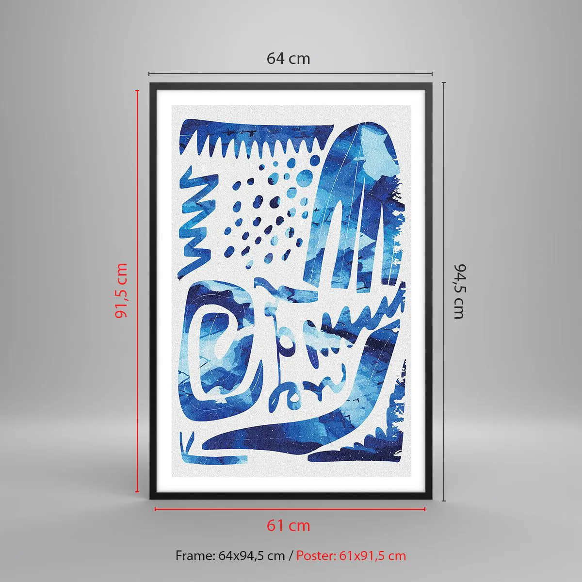 Plakat i sort ramme - Tilbage til rødderne - 61x91 cm