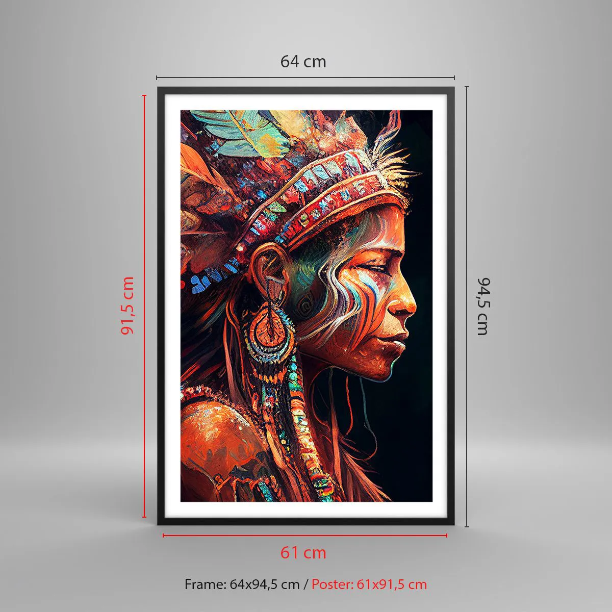 Póster en marco negro - Un ritual mágico - 61x91 cm