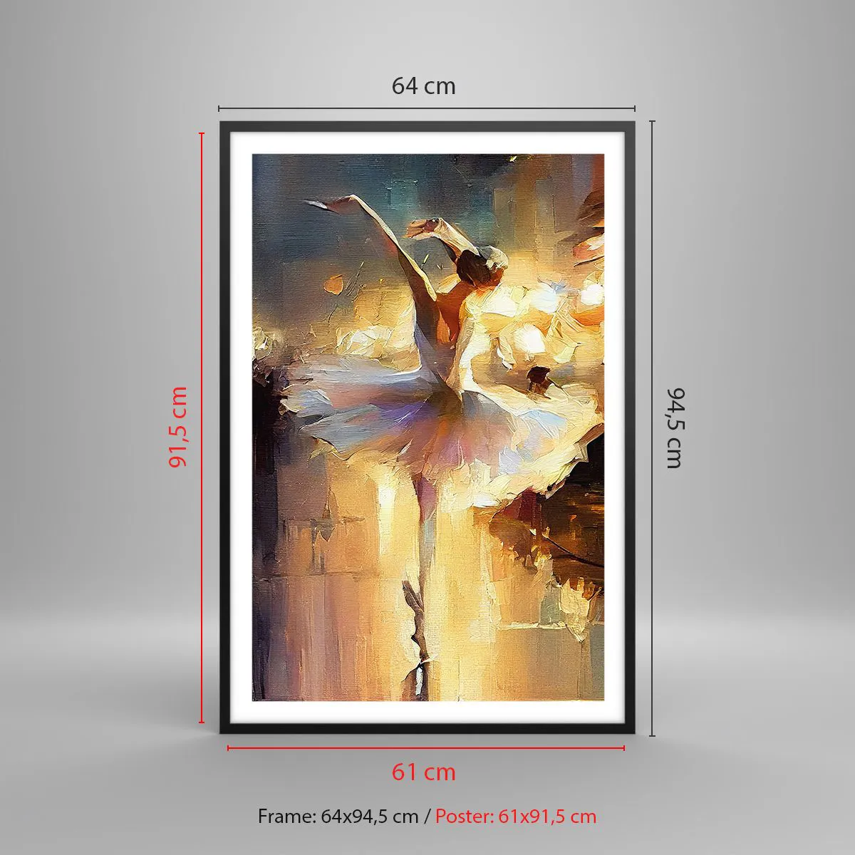 Plakat i sort ramme - Et mirakel på gaden - 61x91 cm