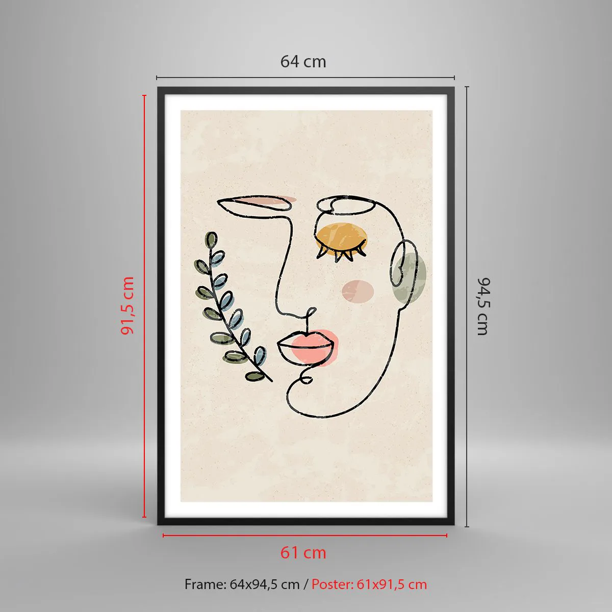 Affiche dans un cadre noir - Poster - Paix retrouvée - 61x91 cm