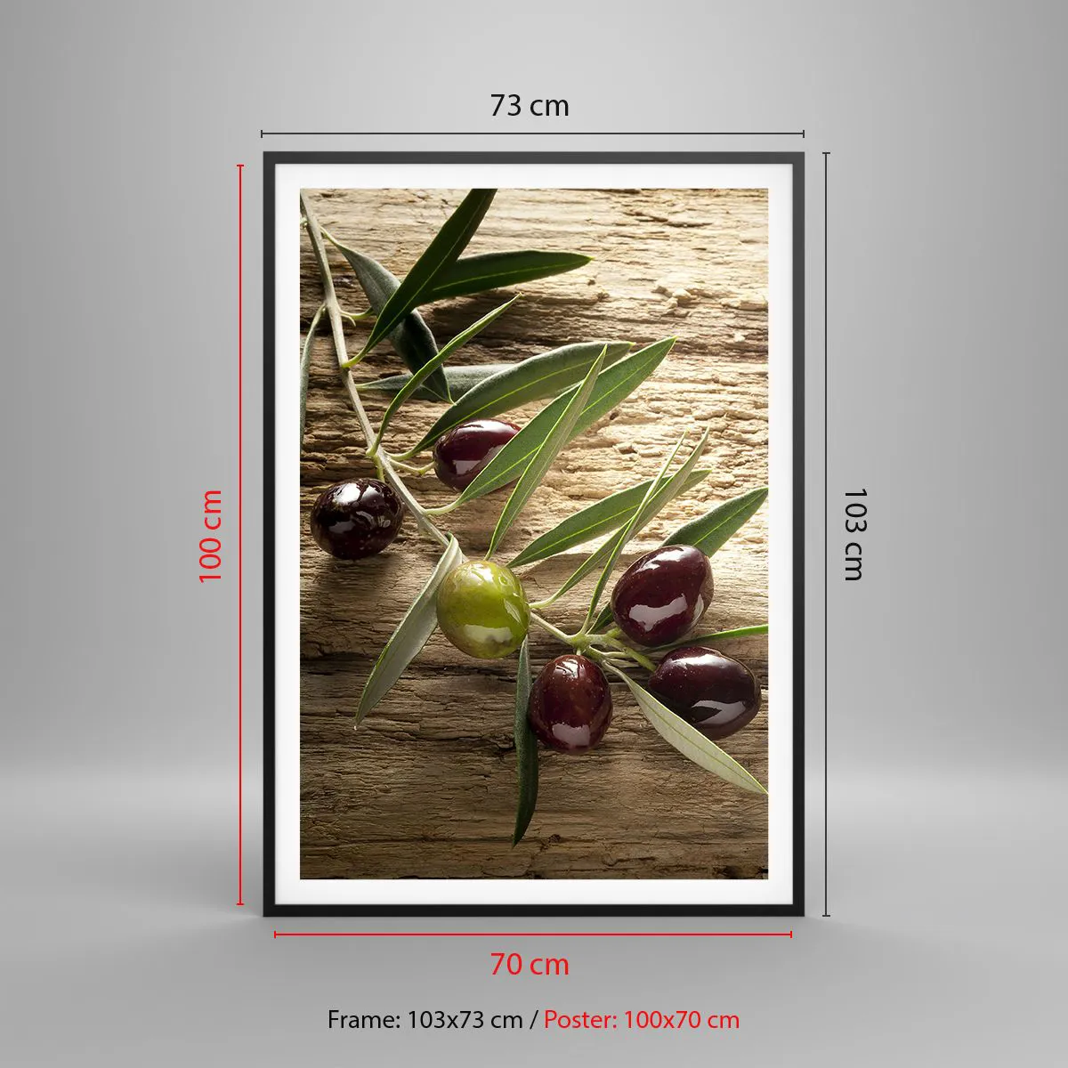 Plakat w czarnej ramie - Prosto od natury - 70x100 cm