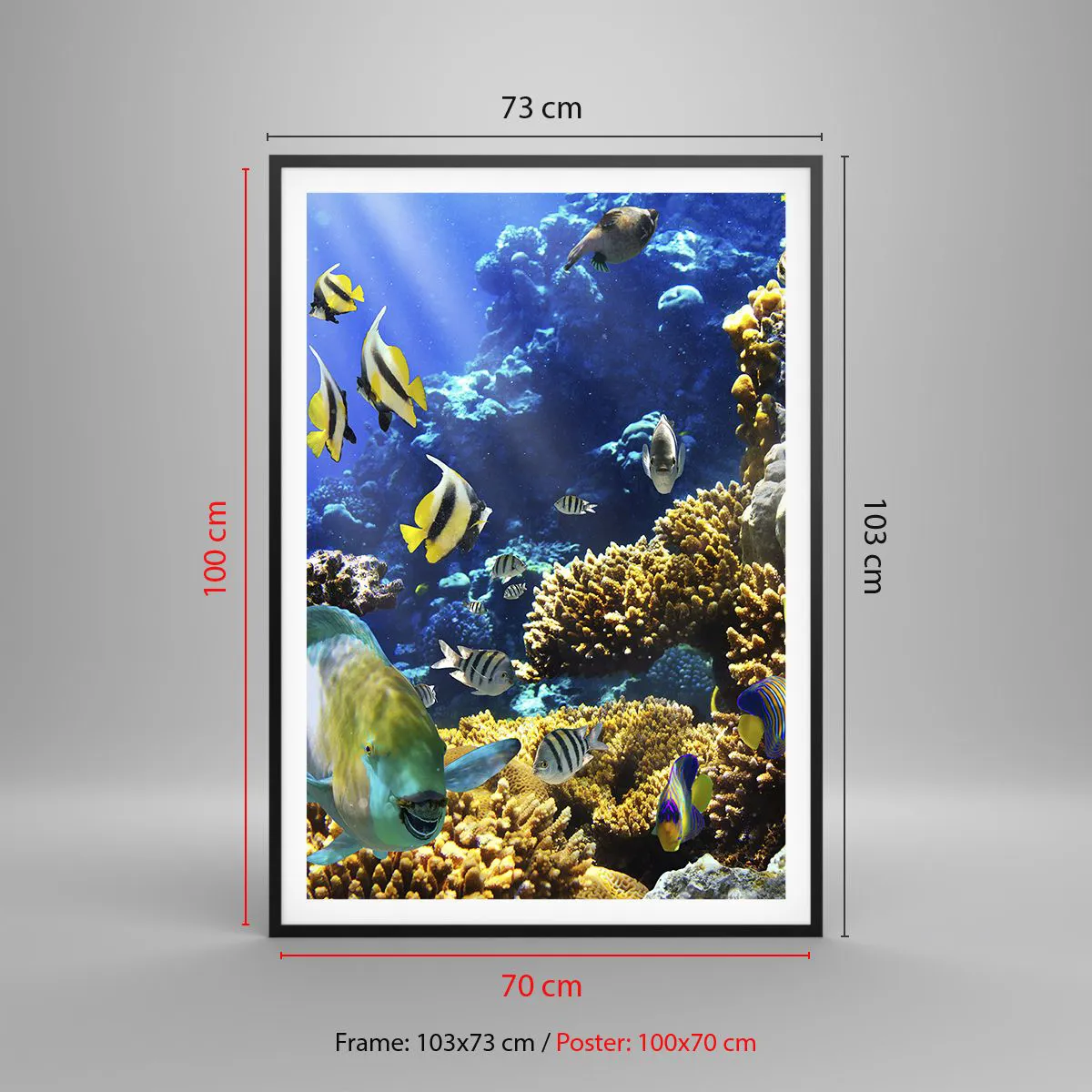 Poster in cornice nera - Traffico intenso sulla via delle vacanze - 70x100 cm