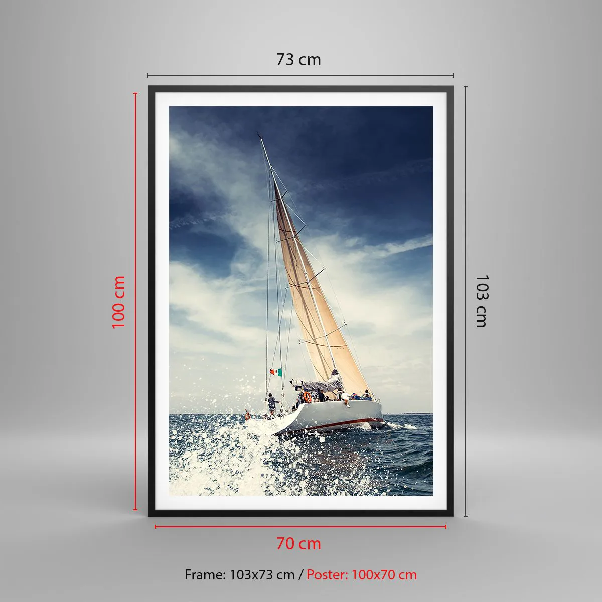 Poster in black frame - They Won't Catch Us - 70x100 cm