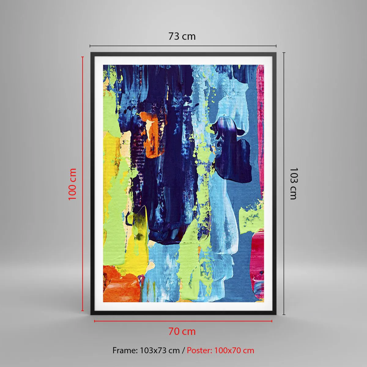 Plakat w czarnej ramie - Życie jest piękne! - 70x100 cm