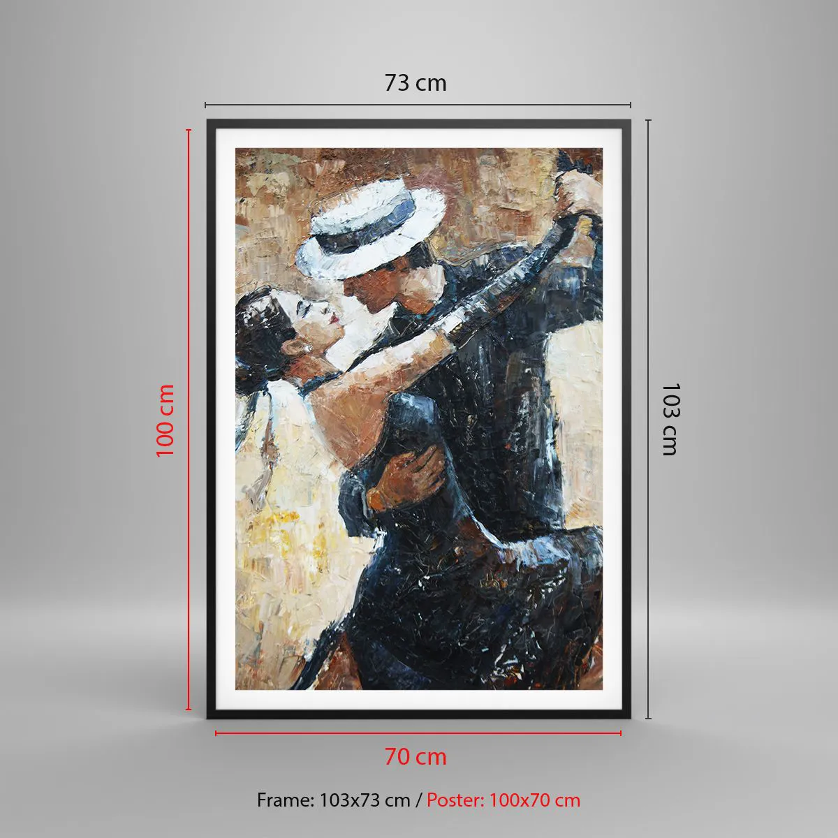 Plakat w czarnej ramie - A la Rudolf Valentino - 70x100 cm