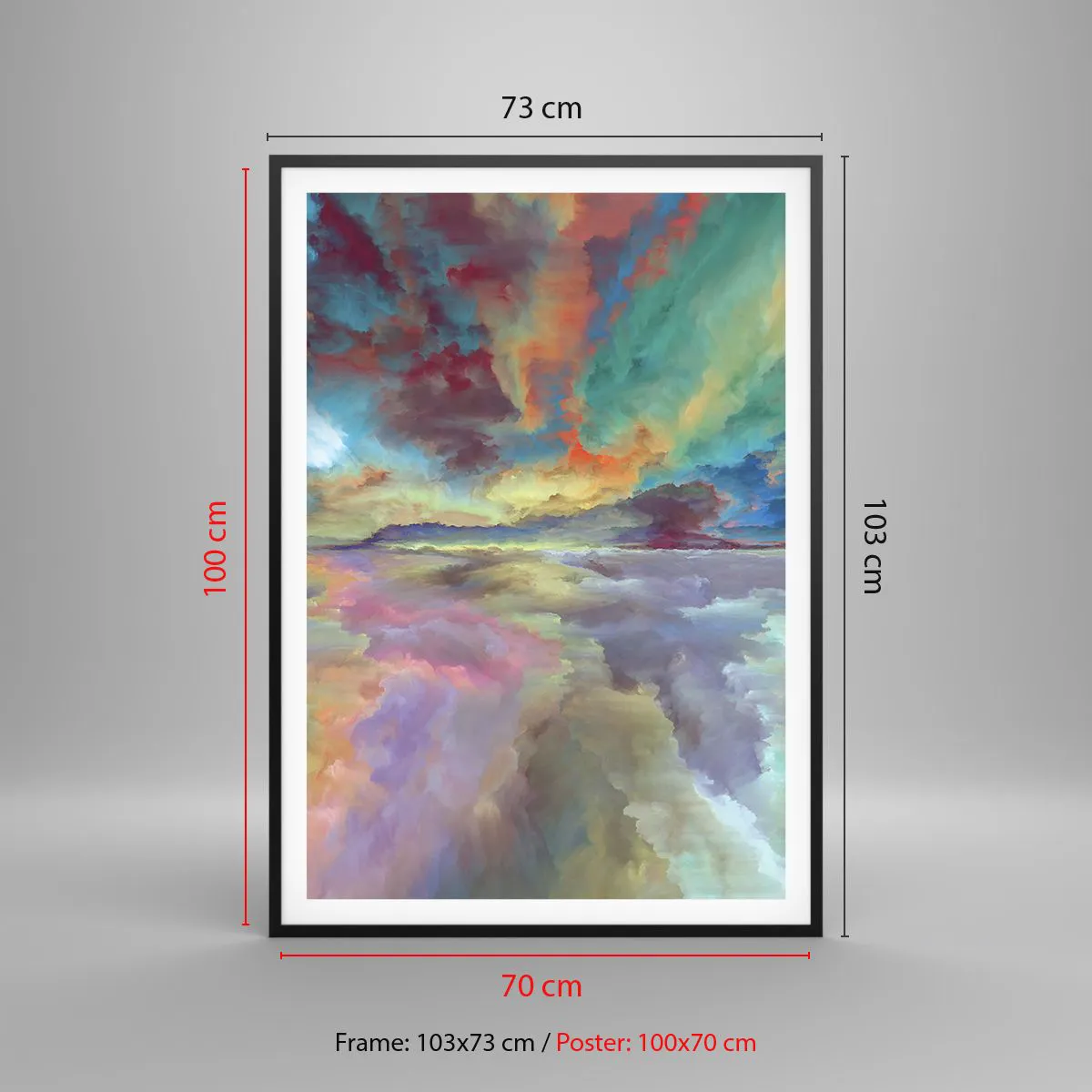 Affiche dans un cadre noir - Poster - Deux paradis - 70x100 cm