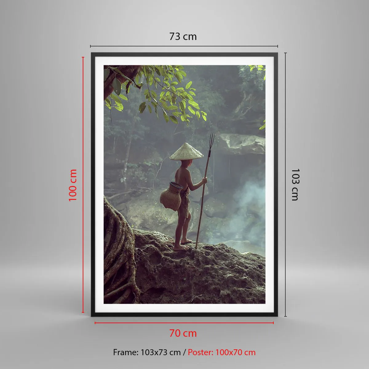 Plagát v čiernom ráme - Spriatelený s prírodou - 70x100 cm