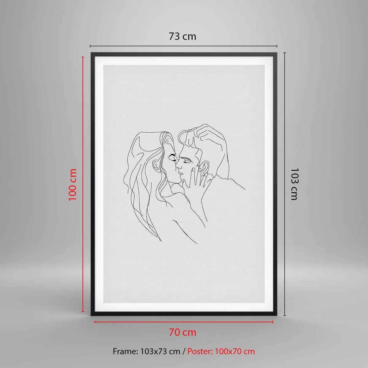 Plakát v černém rámu - Jedním tahem - 70x100 cm