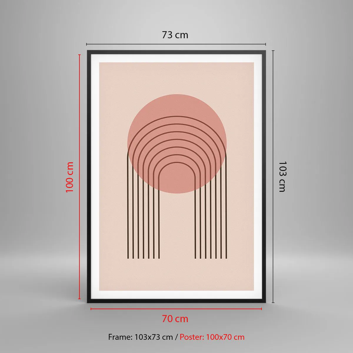 Plakat i sort ramme - Uimodståelig tiltrækningskraft - 70x100 cm