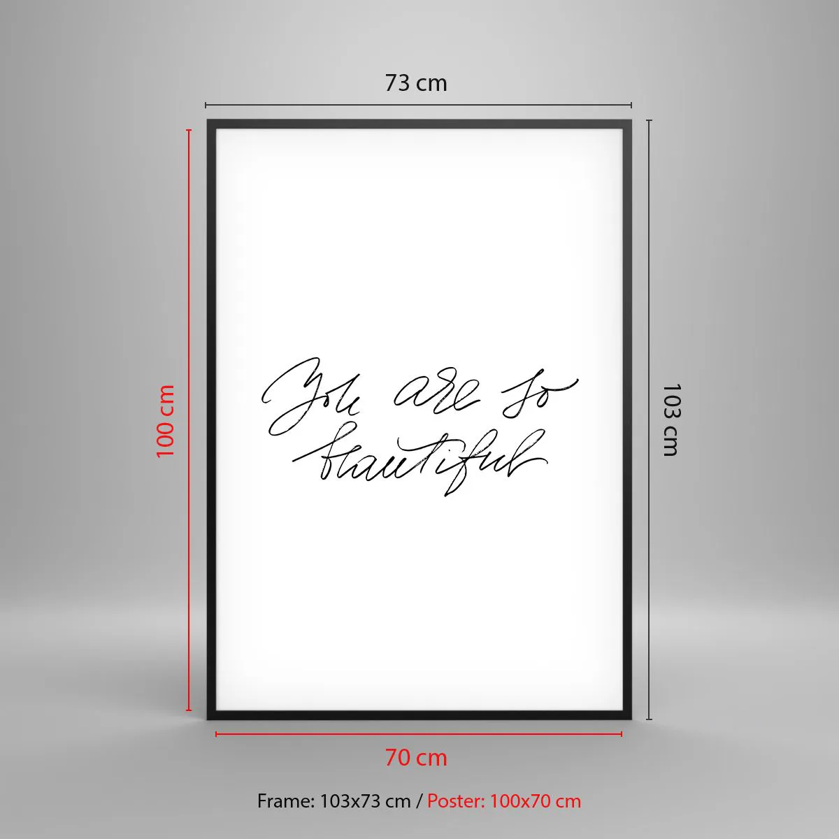 Plakat w czarnej ramie - Naprawdę, uwierz… - 70x100 cm