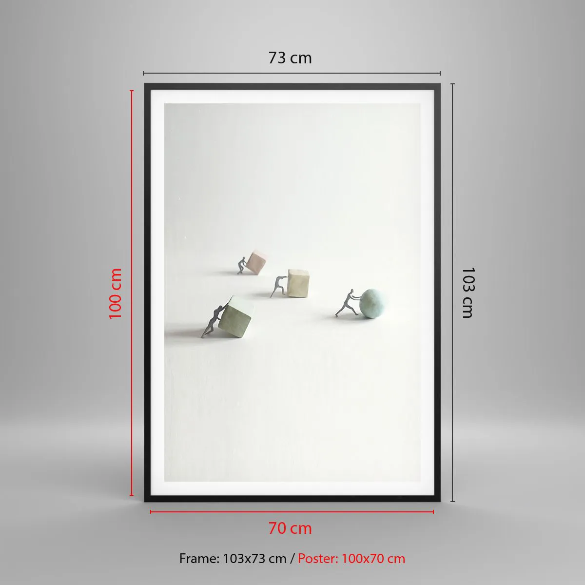 Poster in einem schwarzem Rahmen - Pures Leben - 70x100 cm