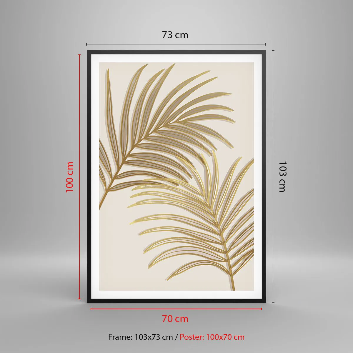 Plakat w czarnej ramie - Złota Palma! - 70x100 cm