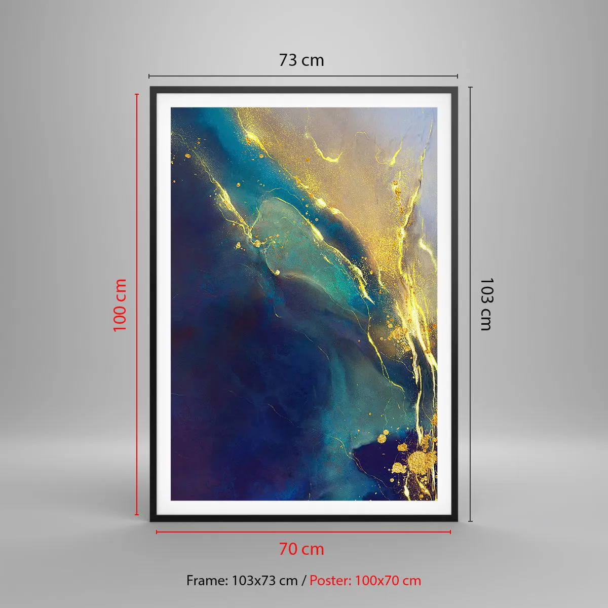 Plakát v černém rámu - Zlatý močál - 70x100 cm