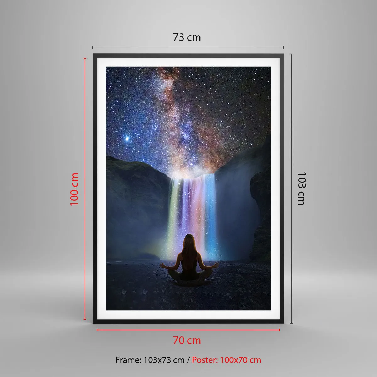 Póster en marco negro - Armonía absoluta - 70x100 cm