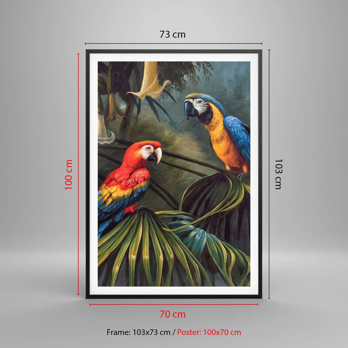 Poster in black frame - Romanticism in Tropics - 70x100 cm