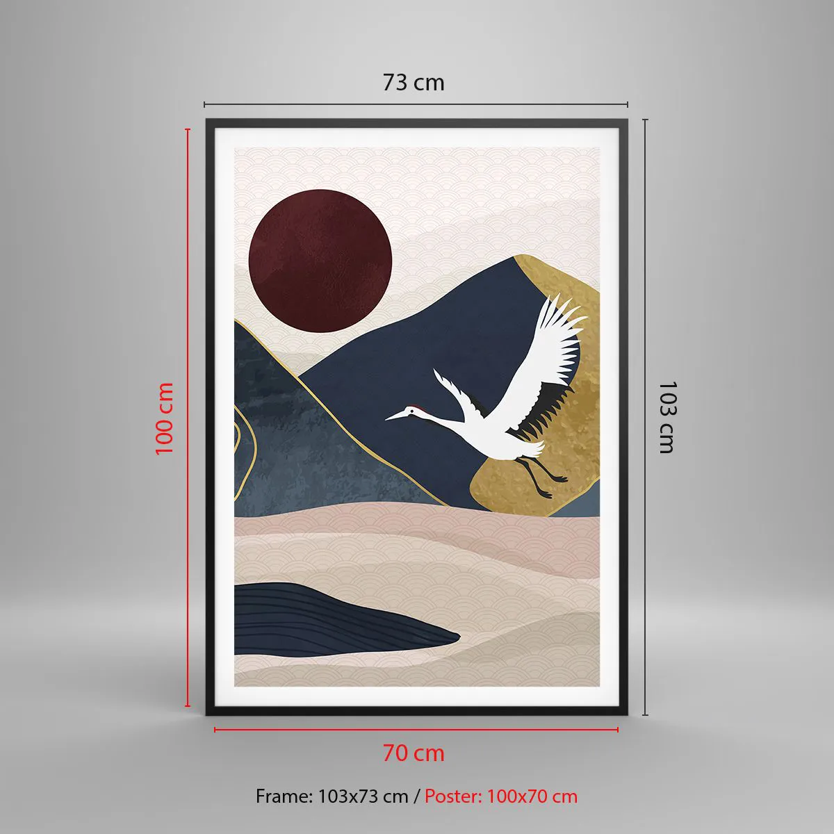 Poster în ramă neagră - Și ziua a zburat din nou - 70x100 cm