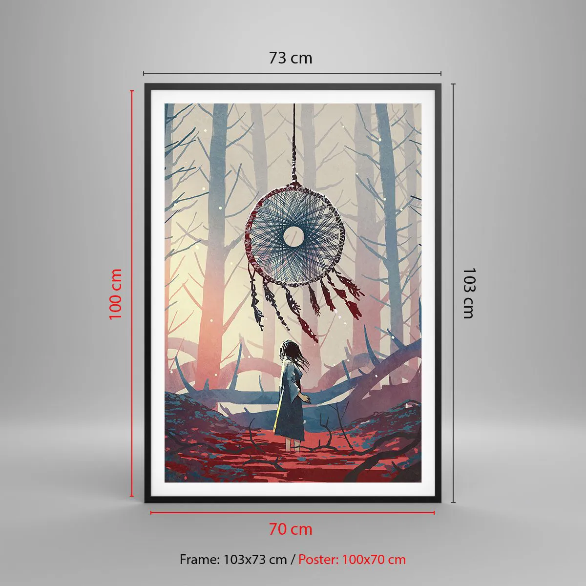 Poster in einem schwarzem Rahmen - Geheimes Glücksritual - 70x100 cm