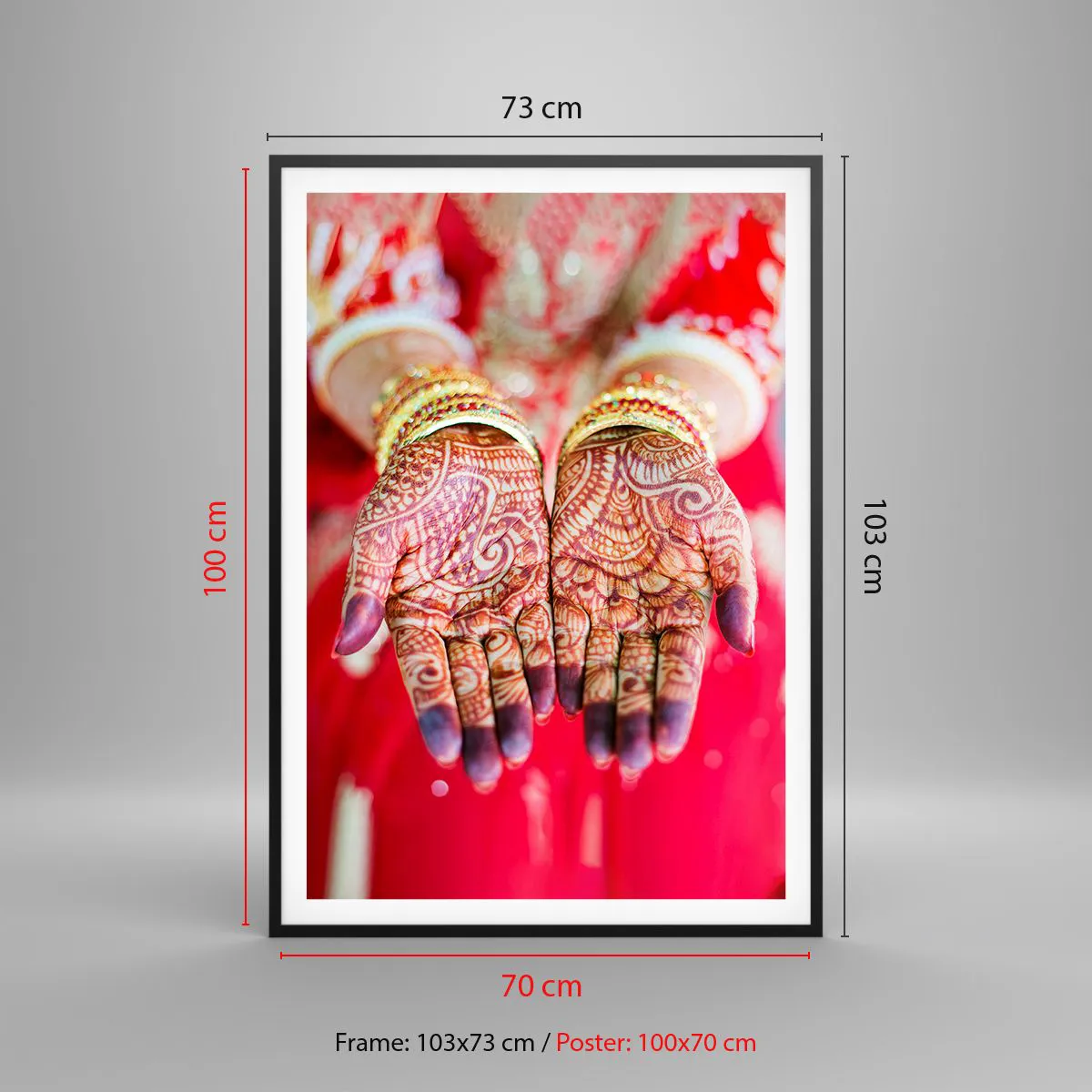 Affiche dans un cadre noir - Poster - Prêt à saisir votre chance - 70x100 cm