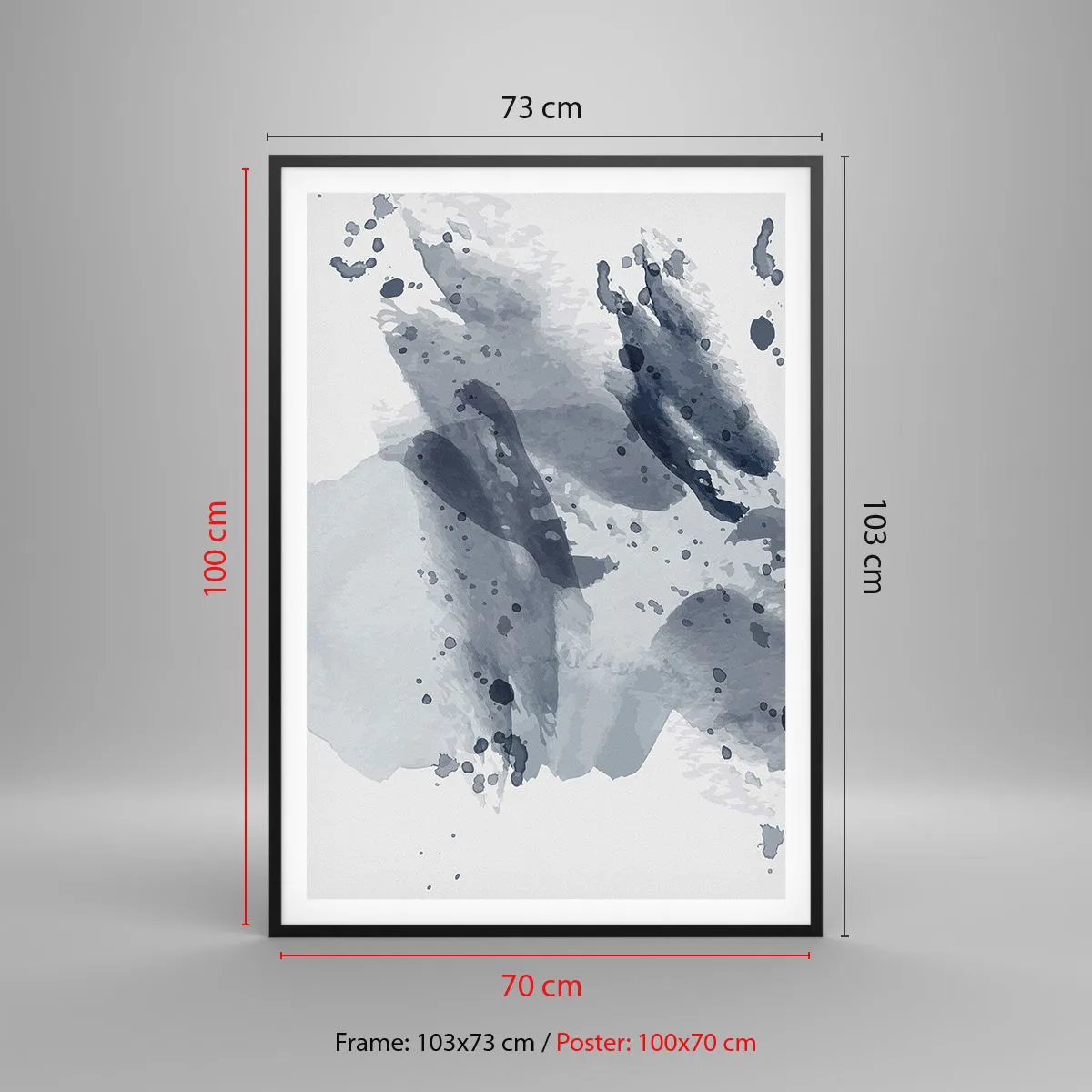 Plakat i sort ramme - En undersøgelse af vandets natur - 70x100 cm