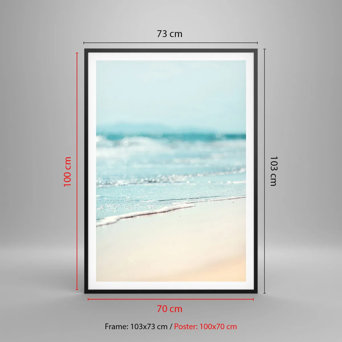 Plakat i sort ramme - Varme og støj - 70x100 cm